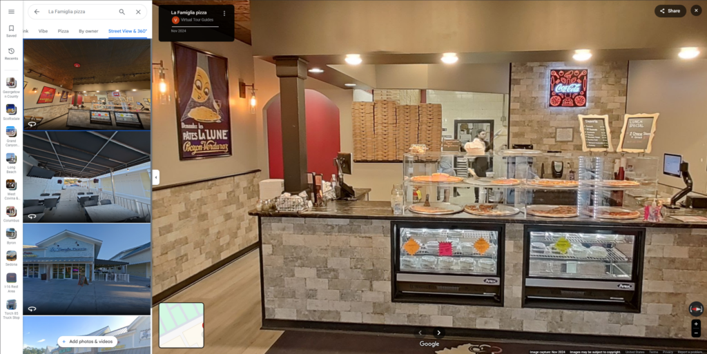 360 tour on Google Business Profile